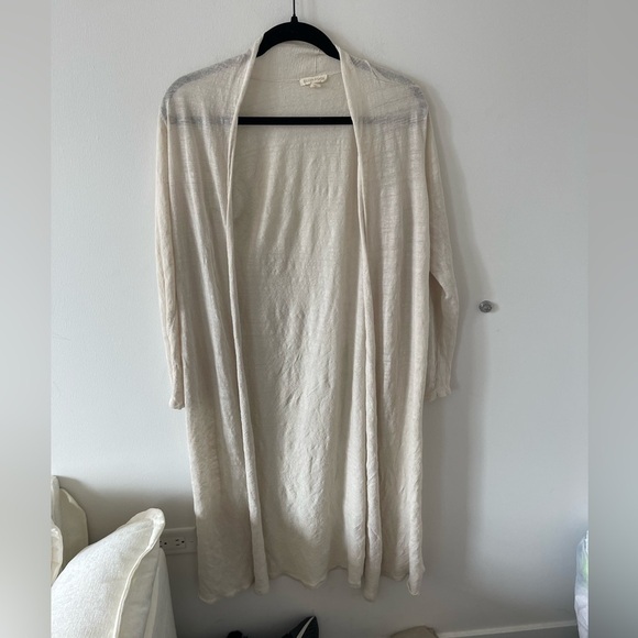 Eileen Fisher Tan Cardigan Sweater Linen - Picture 1 of 7